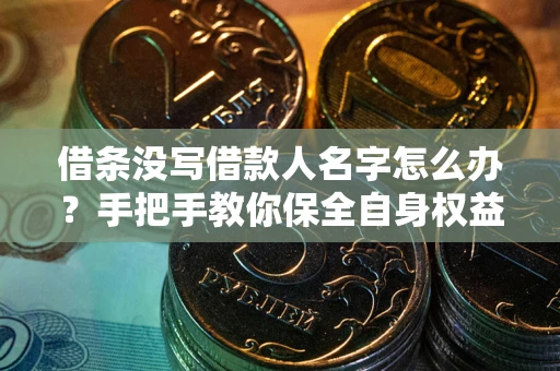 北京借条没写借款人名字怎么办？手把手教你保全自身权益