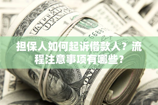 北京担保人如何起诉借款人？流程注意事项有哪些？